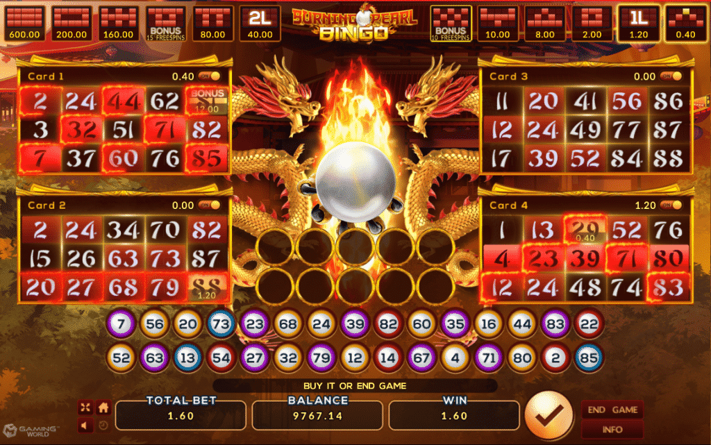 ทดลองเล่น Burning Pearl Bingo